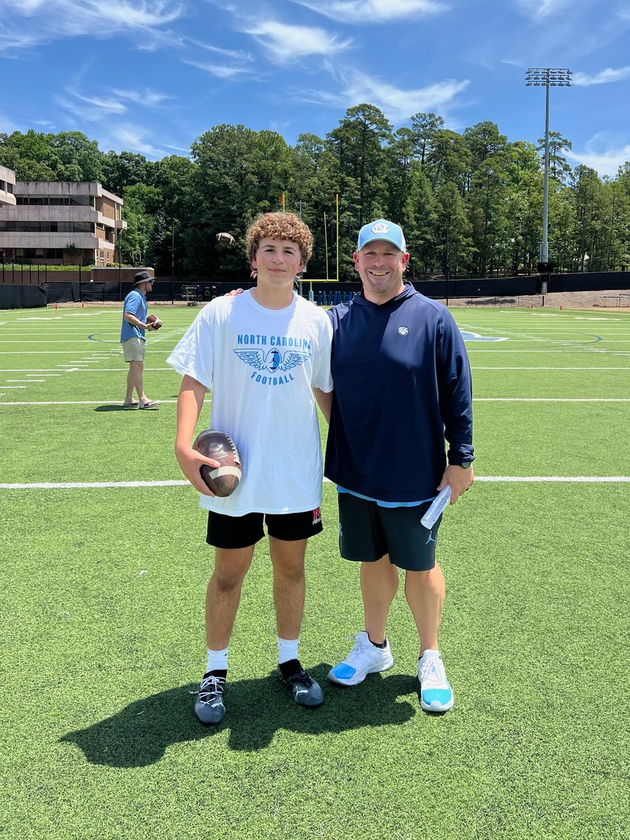 NoahHorvath2028's tweet photo. Had a lot of fun at today’s @UNCFootball Specialist Camp. Thank you Coach Miller for hosting and Jacob Horvath for the pointers.

@_thebillymiller 
@JacobHorv 
@SpecialTCentral
 @ThePuntFactory
 @Specialists247
 @kt_recruiting
 @Coach_Brady
 @JoeCockerham
 @coachdesicullen
 @Ethan_Chang47

#ClassOf2028 #Kicker #Punter #SpecialTeams #CollegeFootball #RecruitMe #FootballRecruiting