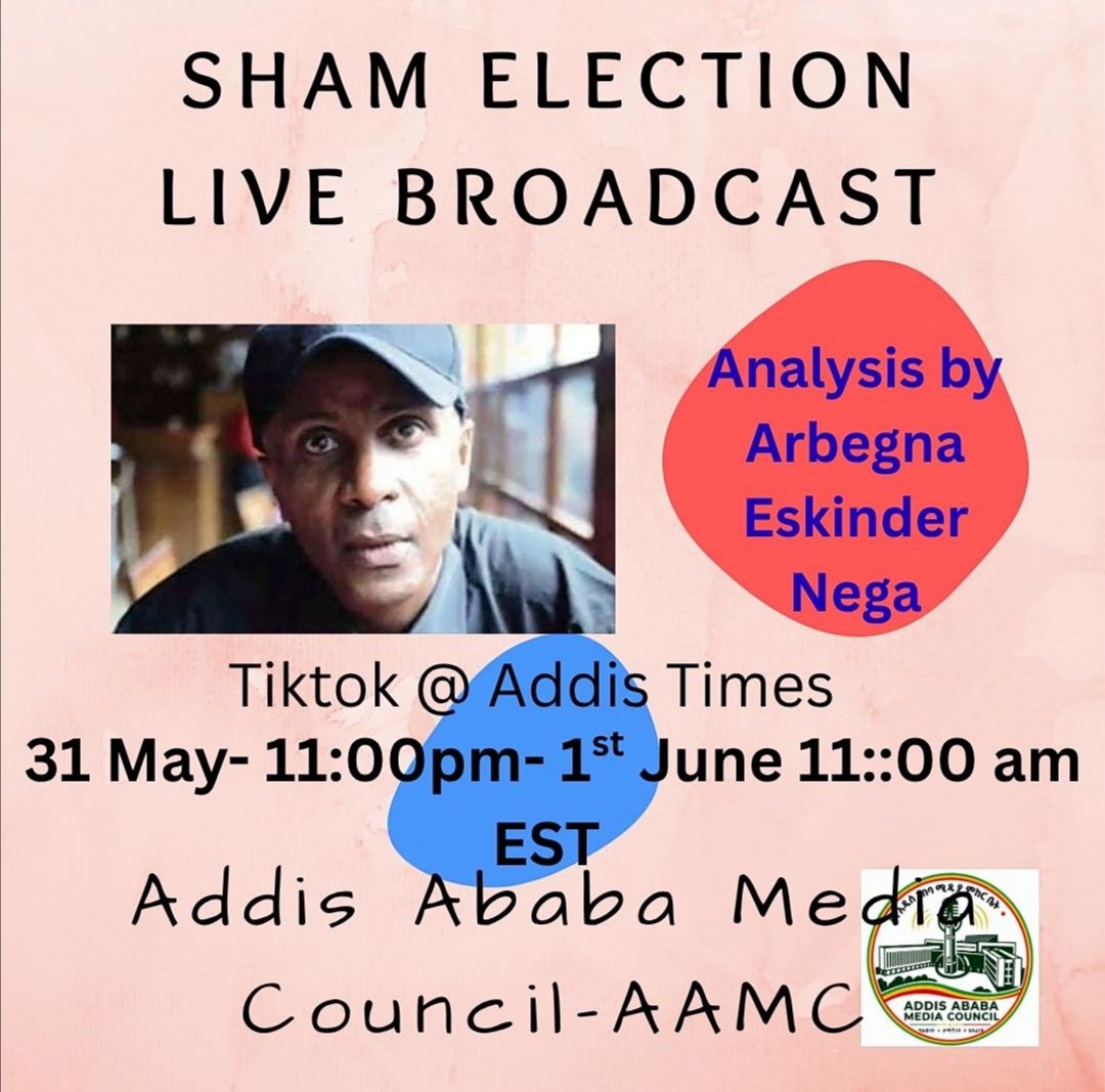 MeronSimenehB's tweet photo. for the first time in history apart from government medias, AAMC has brought you live coverage ogf the election.
#ethiopia #eskindernega https://t.co/Z3iIPJof4o