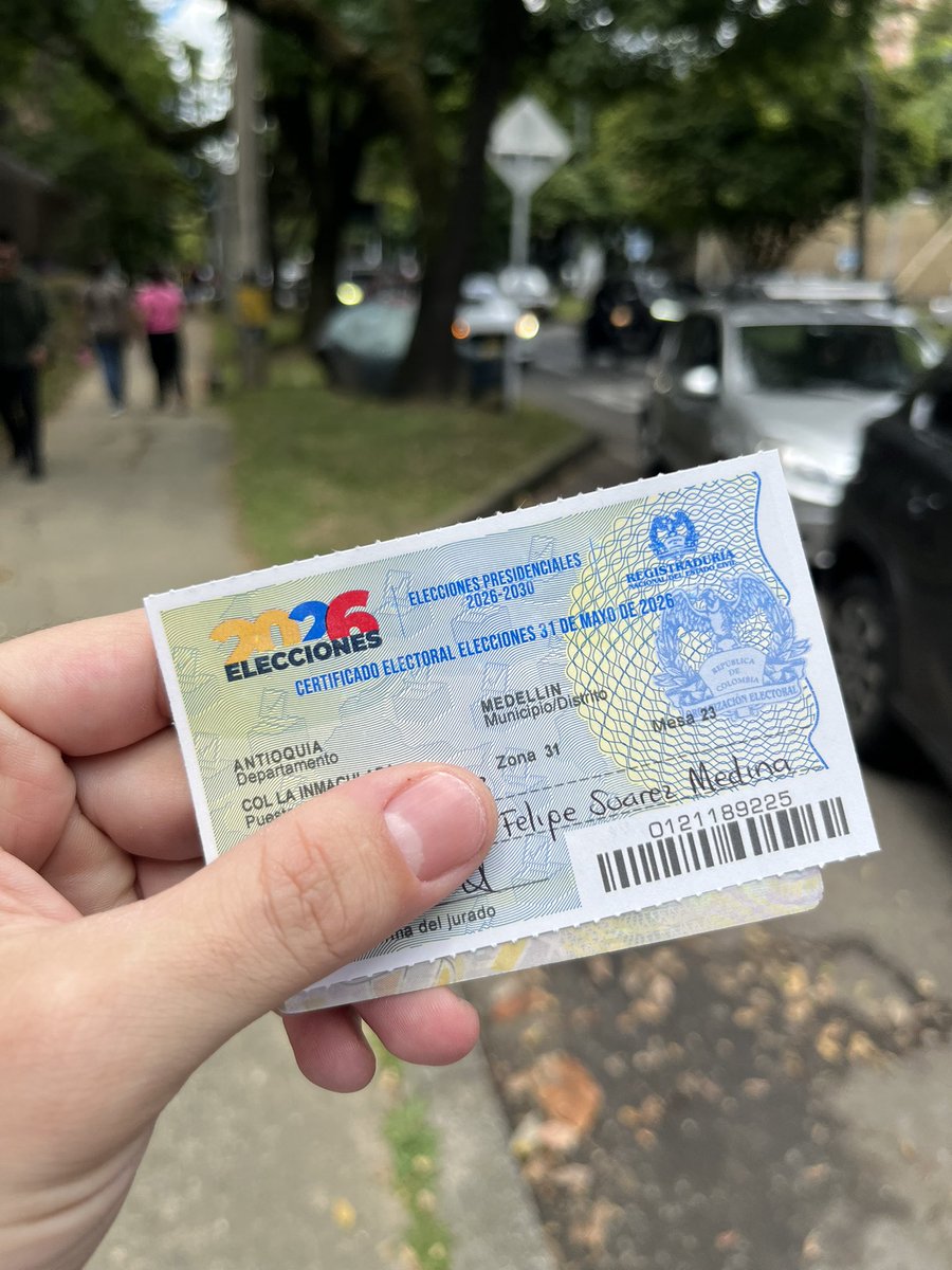 pipesuarezm's tweet photo. 🙏🏼🖤🔥Cumpliéndole a mi país
#votaciones #Elecciones2026 

🫡🇨🇴 https://t.co/tcIzqpnkIC