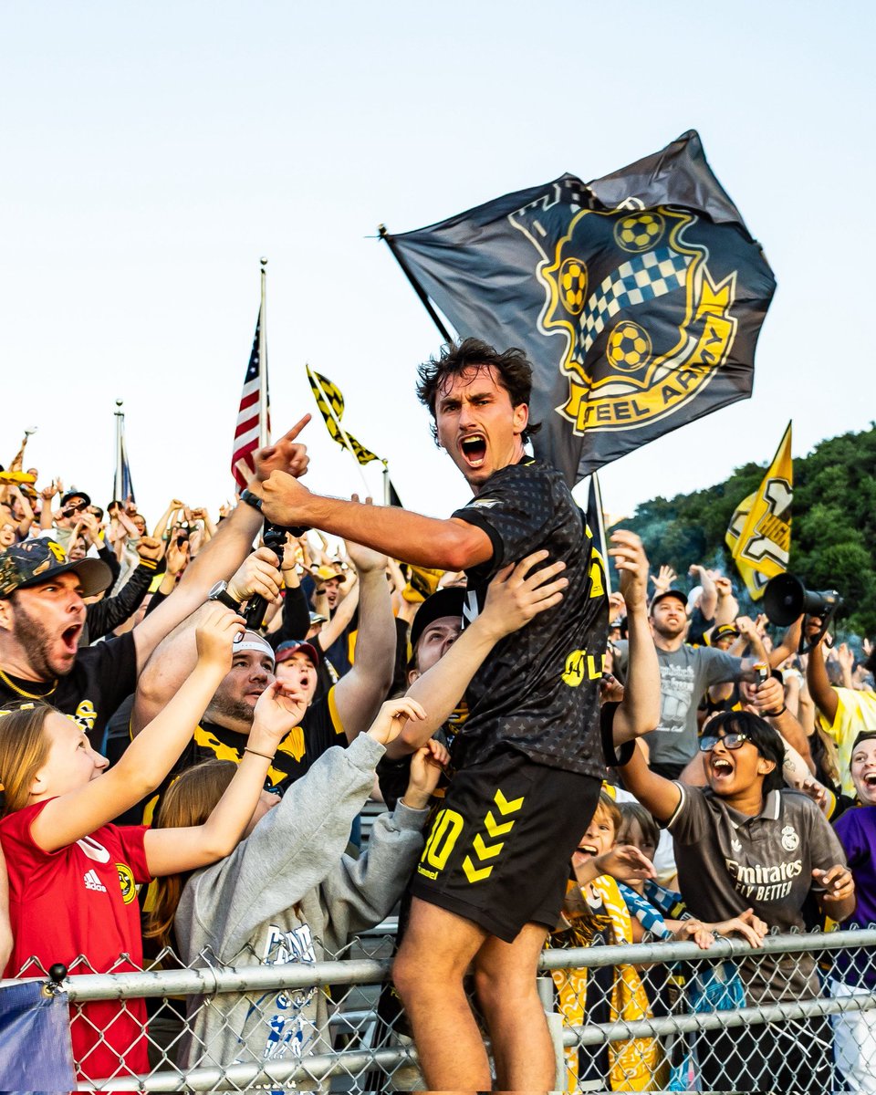 SteelArmy's tweet photo. Imagine staying home because the local soccer team doesn't play in the first division.

Silly, that. https://t.co/HOeLEr4B8Z