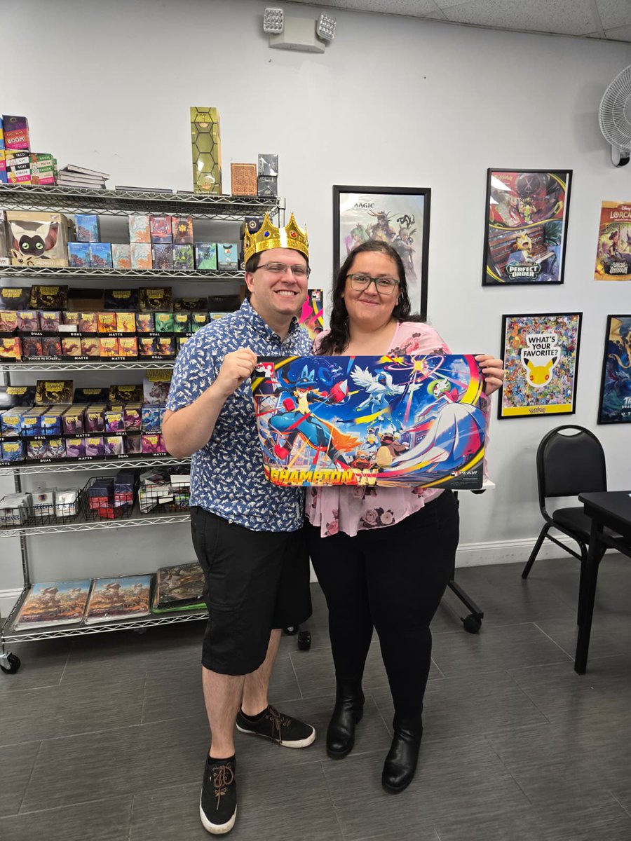 dblinfinitygame's tweet photo. Pokémon League Cup winners from today! Casey won the Master level, and Audrey the Juniors! Thanks to all our Trainers for coming out! https://t.co/qLnAmlfPJF