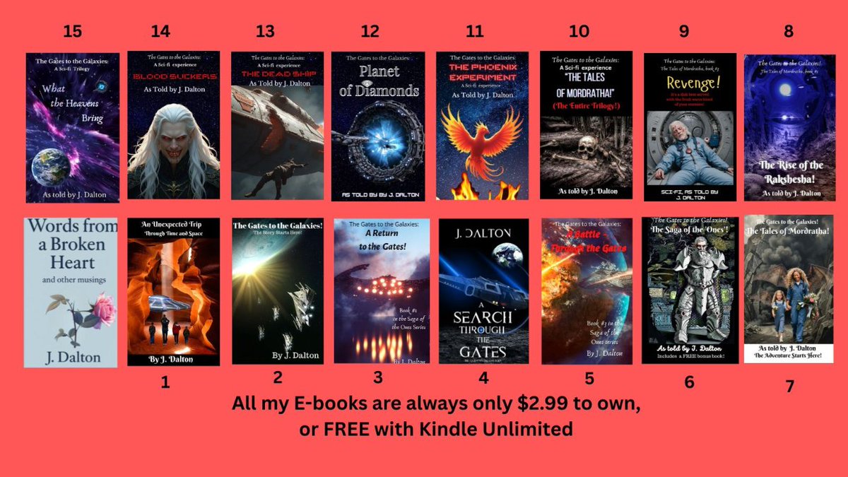 JDaltonAuthor's tweet photo. It's exciting to see such a variety of my #scifibooks being read on my KENP report at the same time.

Thank You!

I hope you all are enjoying them as much as I enjoyed writing them!

https://t.co/fJBbBZpvKk https://t.co/qhLOTz0rQp