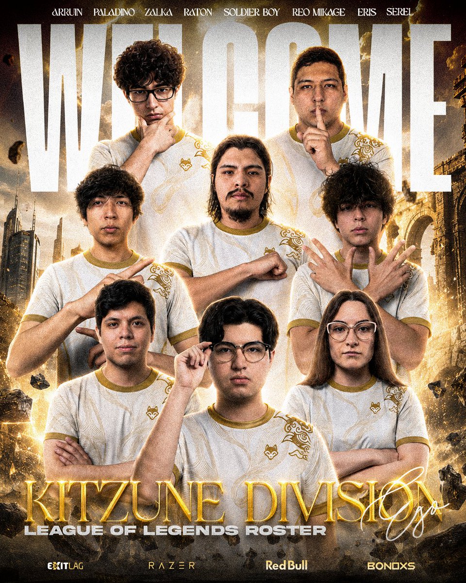 KZDivision's tweet photo. EGO IS HERE!! 🦊
Nos complace anunciar, nuestro nuevo roster de #LeagueofLegends  el cual es el comienzo.

KITZUNE EGO es una nueva apuesta en la cual confiamos mucho y esperamos sea el comienzo de nuevos retos, nuevas metas, nuevas experiencias, etc.

BIENVENIDOS!! 🦊💛
- @YaloPatrick 🇵🇪
- @vvzzalka 🇪🇨
- @Soldier_Boy291 🇵🇪
- @Serel_lol 🇦🇷
- @Eristw22 🇲🇽

SUPLENTES:
- @KZD_Arruin 🇵🇪
- Raton 🇵🇪
- Reo Mikage 🇵🇪

Nos vemos en la Grieta 👀

#WeAreKZD #KZDE #razer #exitlag #redbull #Bonoxs #GamingCommunity #LolLatam #Lolesports #LeagueofLegends #Parati
