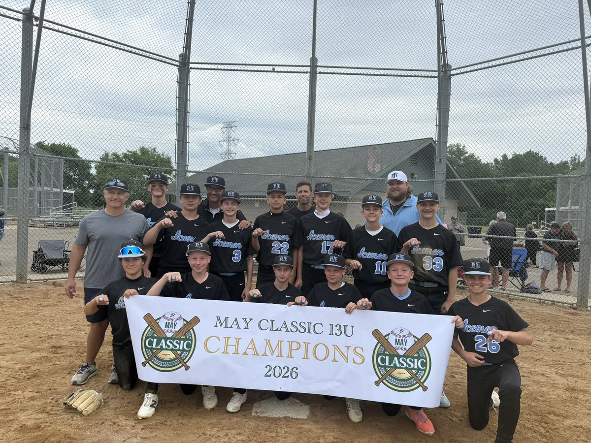 MNIcemen's tweet photo. Congrats to 13u Sutterer on winning the Prospects May Classic!

The team outscored opponents 71-7

#icemenexperience #iceicebaby #champions #winnerswin https://t.co/6UMBu5vupb