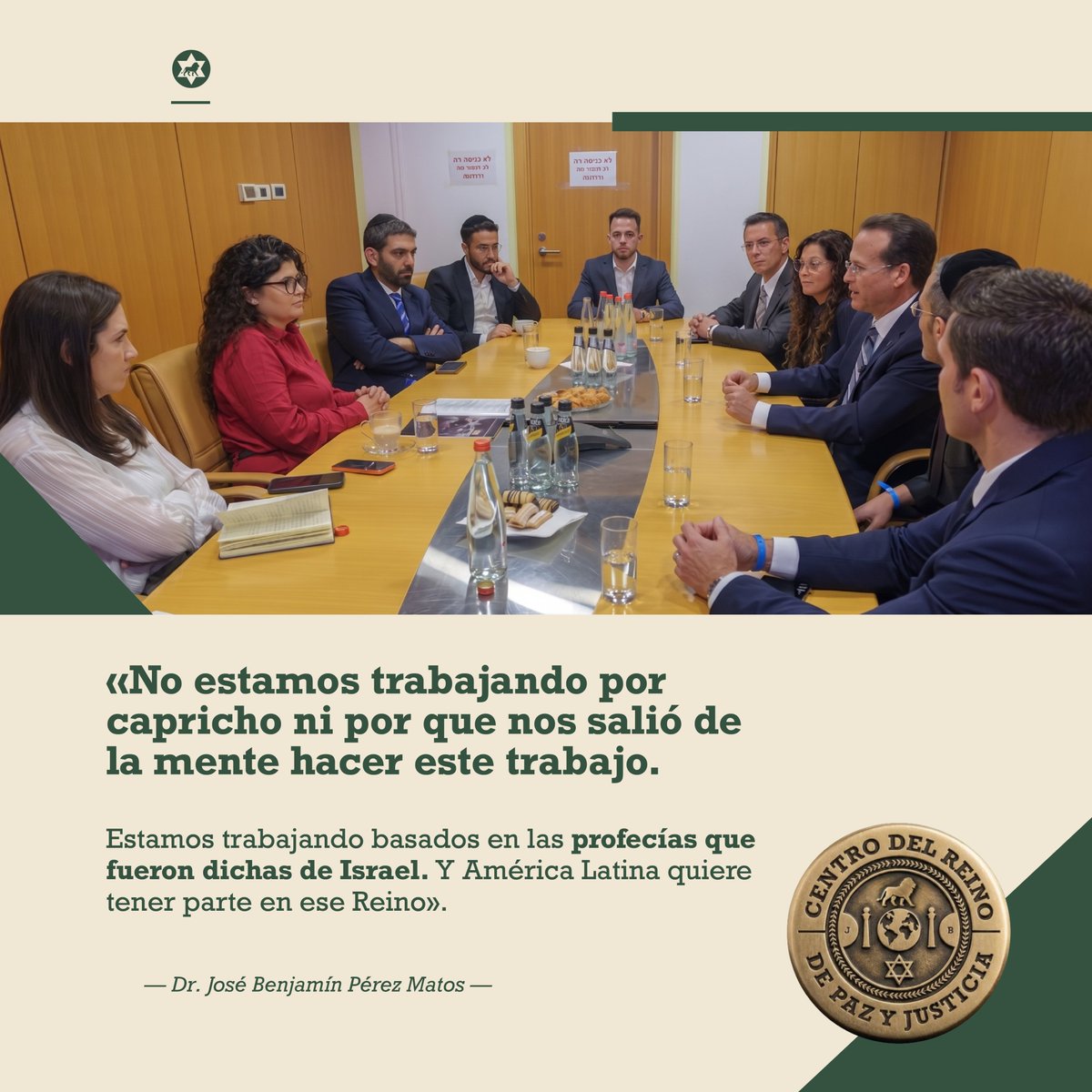 CRPazYJusticia's tweet photo. 🇮🇱 «No estamos trabajando por capricho ni por que nos salió de la mente hacer este trabajo. Estamos trabajando basados en las profecías que fueron dichas de Israel. Y América Latina quiere tener parte en ese Reino».

Dr. José Benjamín Pérez Matos

#Israel #Profecias #AmericaLatina