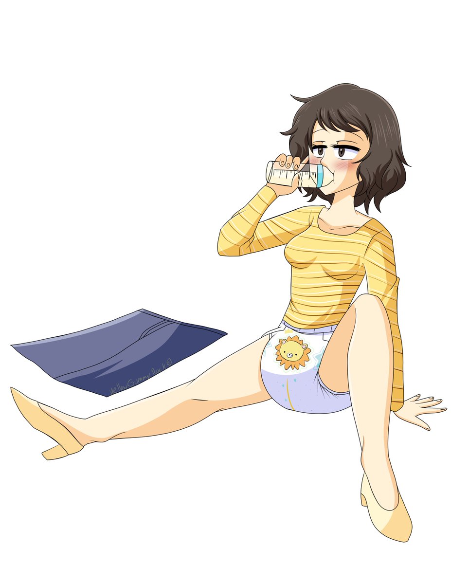 YellowGummyRock's tweet photo. Commission featuring Sadayo Kawakami from Persona 5 for anonymous 
#diaper #diaperart #abdl https://t.co/lSTwffWBkr