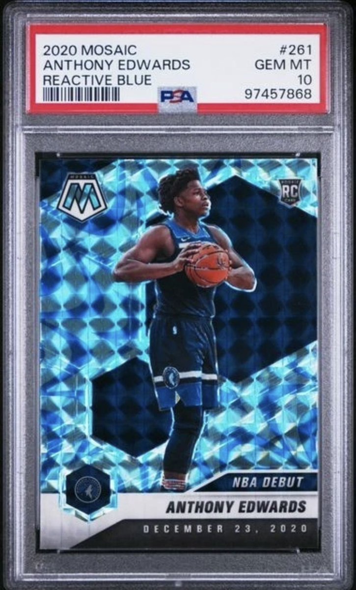 CardsDustin's tweet photo. Another Ant rookie for the pc love this blue! Gem 10!💎💎💎 https://t.co/5evLpp3PQn
