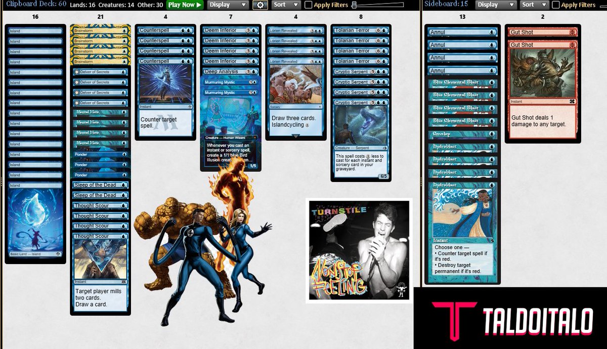 taldoitaloh's tweet photo. SPLITED THE FINALS WITH @Luminati_mtg AND USING HIS LIST TOO LESGOOOOOOOOOOOOO 

MURMURING MYSTIC, TWIN SNAKES AND DELVER BEST FANTASTIC FOUR EVER. https://t.co/hZyyvbCPPF