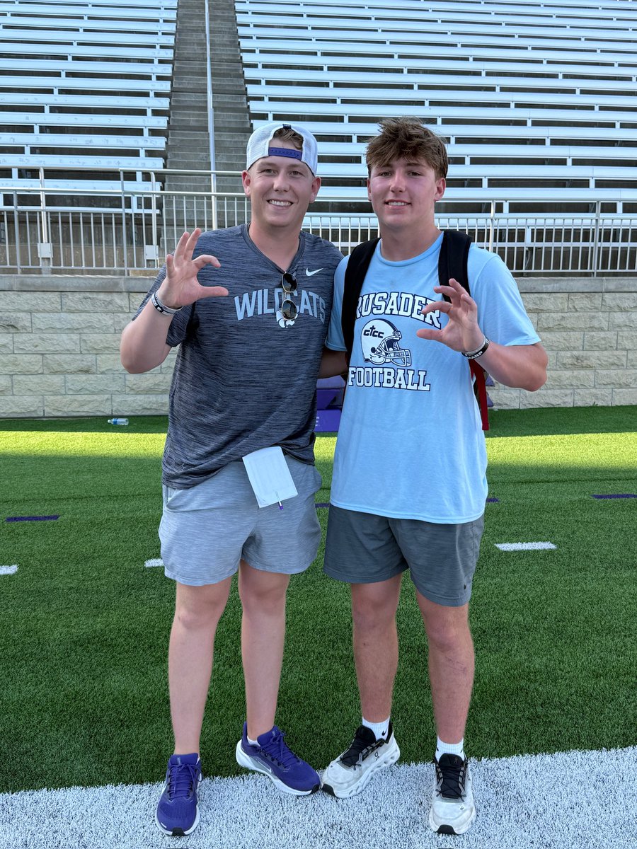 jacksongangwish's tweet photo. Had a great camp today at @KStateFB @Coach_Ellsworth @WFDavis_ @oleballcoach1 @spedbraet @joebobclements @sharp_spelite https://t.co/2CeFQ6lQJx