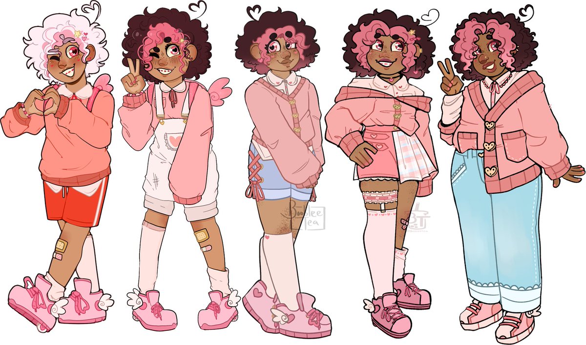 Hoaxfool's tweet photo. some design progression for valentine :) from 2020 to 2026!! https://t.co/rCNtMCc1Lr