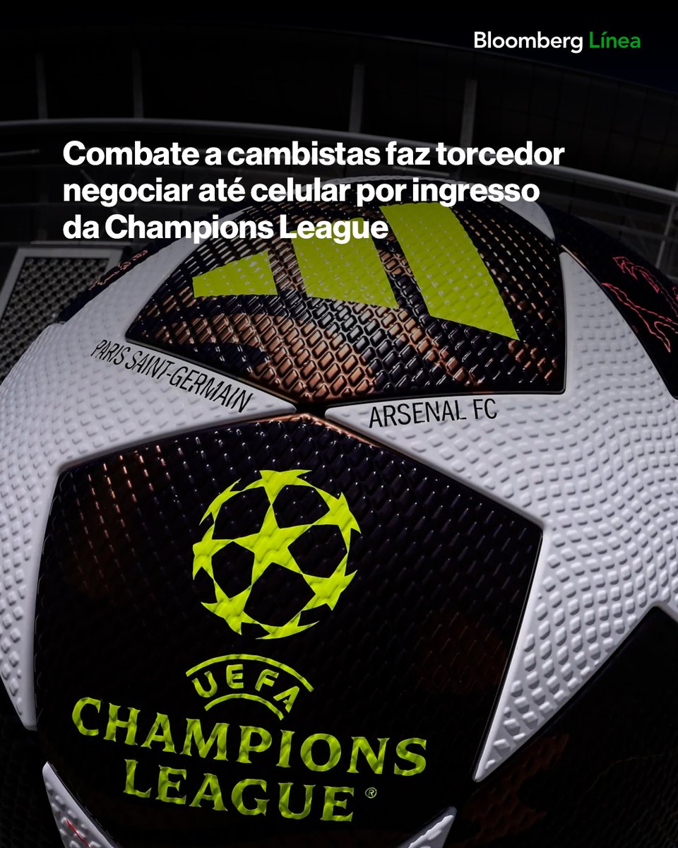 BloombergLineaB's tweet photo. Combate a cambistas faz torcedor negociar até celular por ingresso da Champions League. Saiba mais: https://t.co/CDqgCBWZrW

#internacional #futebol #ingressos #ChampionsLeague https://t.co/C1yeh1fwZY
