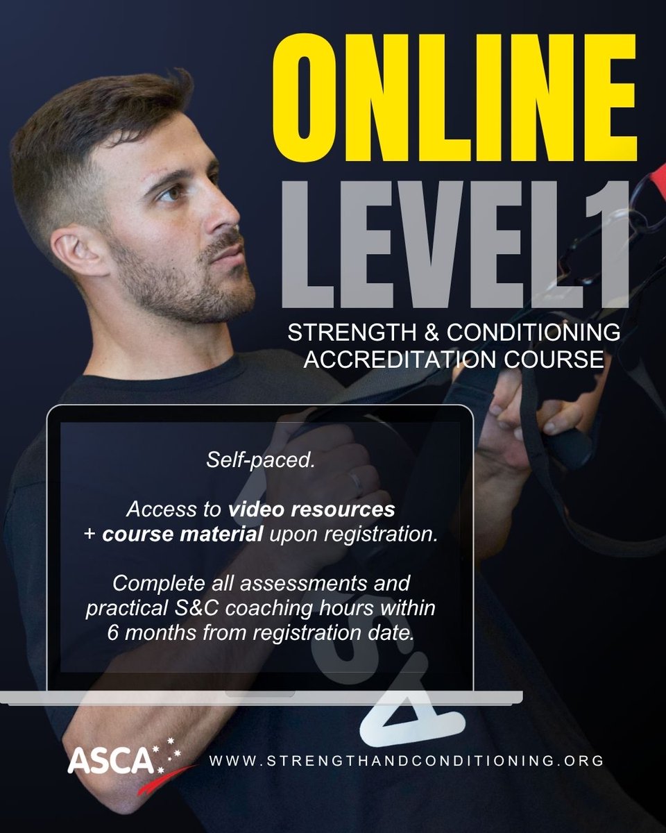 the_ASCA's tweet photo. Want to become ASCA Level 1 accredited but can’t find a course near you, a date that suits you, or prefer a self-paced style of learning? START TODAY ONLINE - https://t.co/o5Qr8SYLoV https://t.co/A0chcEo0VE