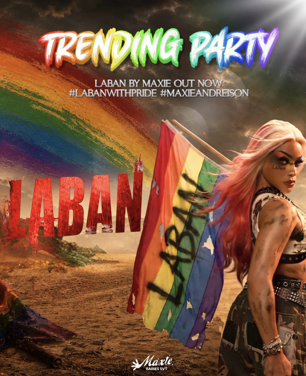 maxieversesvt's tweet photo. Let's be loud and proud because the long-awaited LABAN is finally here!🏳️‍🌈🏳️‍⚧️

Stream, drop your reactions and post your battlecry using below tags:

LABAN BY MAXIE OUT NOW
#LABANWithPride https://t.co/ZhEHPFkJRI