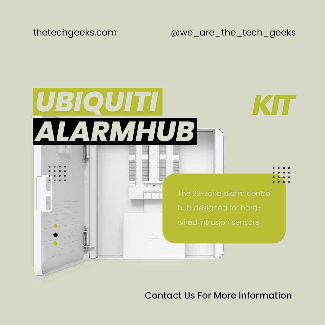 The_Tech_Geeks's tweet photo. Get reliable protection for advanced security installations with the 32‑zone alarm control hub designed for hard‑wired intrusion sensors from Ubiquiti

Buy a UP-AlarmHub-Kit today at https://t.co/k19BhCEeGF

#tech #ubiquiti #alarm #securitysystem #thetechgeeks #techgeek https://t.co/wegOlIeO3I