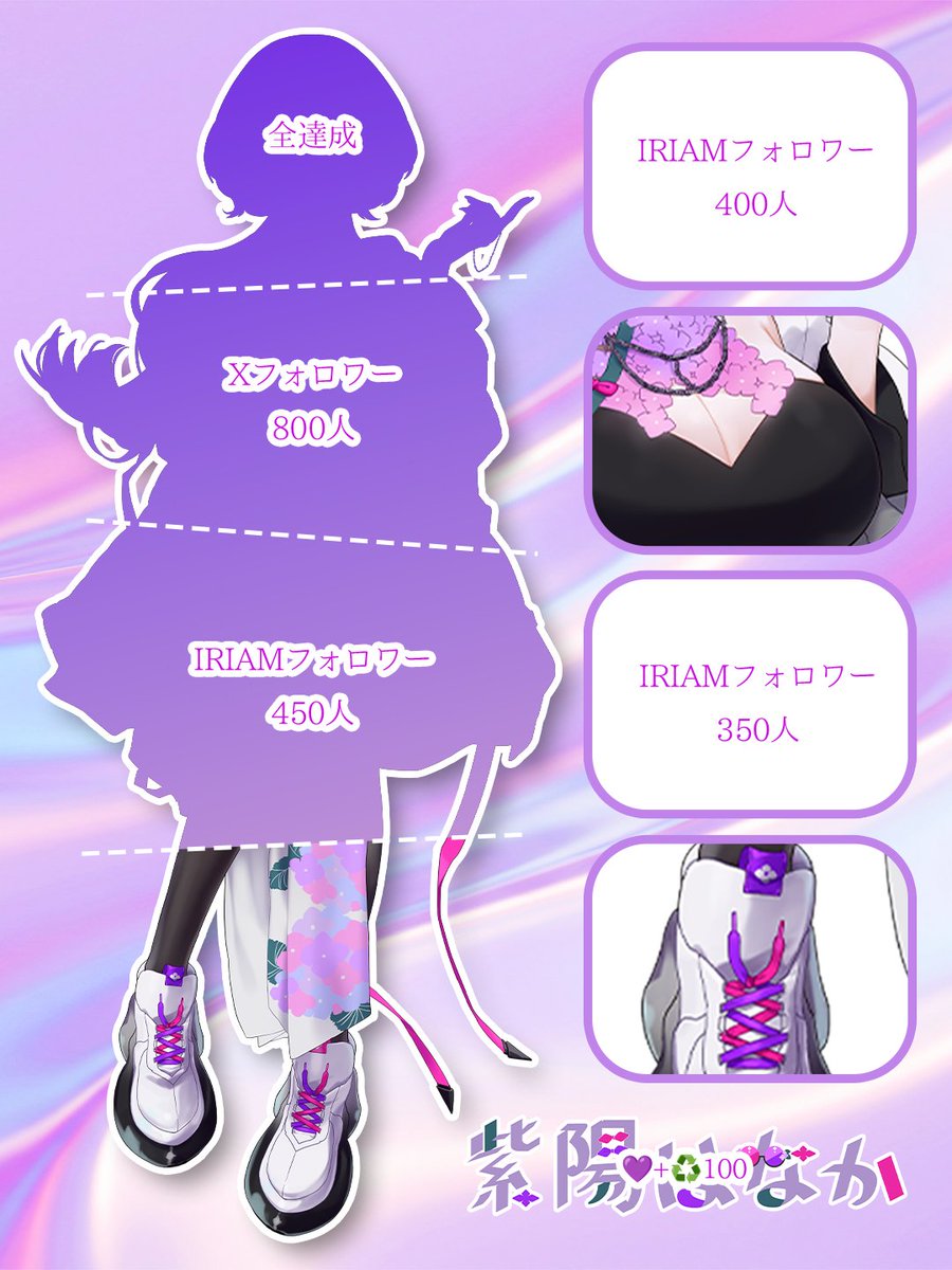 紫陽 はなか⁂立ち絵公開チャレンジ中💜 tweet media