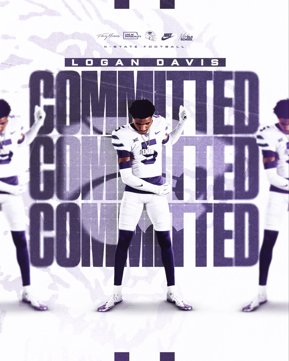 LoganDavis2027's tweet photo. After an incredible weekend in Kansas, I have officially decided to commit to Kansas State. I’m blessed and thankful for this opportunity and can’t wait to get to work.@KStateFB @CK_KleinCollin @CoachYates77 @CoachJPeterson @_ArmaniLinton @Rivals @247recruiting @samspiegs @TomLoy247 @GPowersScout @dctf @jackson_dip @TFloss32