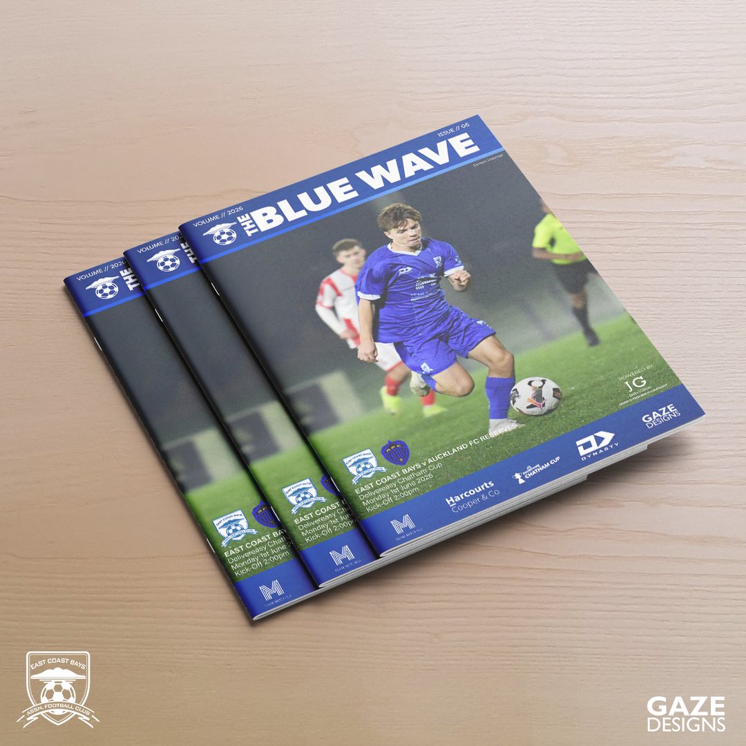ECBAFC1959's tweet photo. MATCH DAY PROGRAMME OUT NOW!  

https://t.co/GueuGMn4Bc

#eastcoastbaysafc #bluewave #TeamMitchell #ChathamCup #football https://t.co/4XshE84Hbv