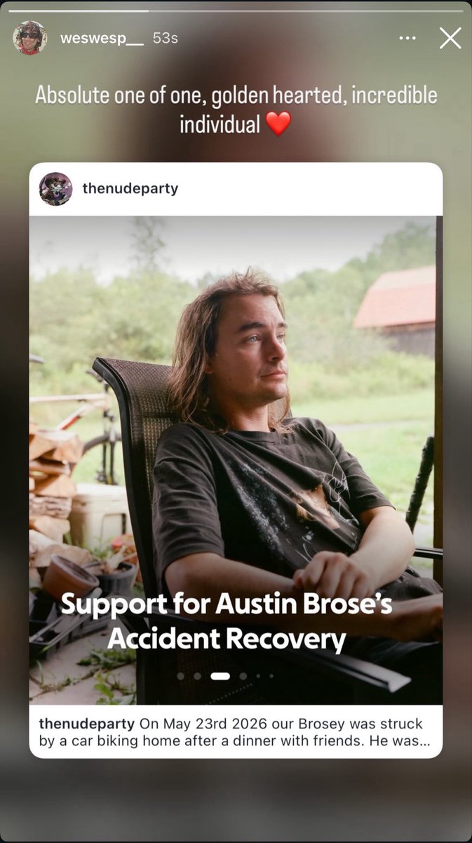 postanicrave's tweet photo. Please consider supporting Brose through his accident recovery if you are able to. 

Link to gofundme down below. 

📸: postanimal, bigsmatt, weswesp__ on Instagram story. https://t.co/T13GnDzYpW