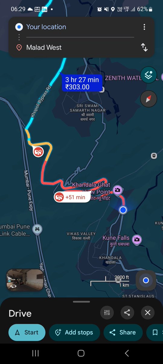 Im_RO_21's tweet photo. @NHAI_Official @Dev_Fadnavis #mumbaipuneexpressway at a complete halt today morning at 6:30 AM. #Missinglink is inactive with undisclosed reasons. https://t.co/fibczoIQ6c