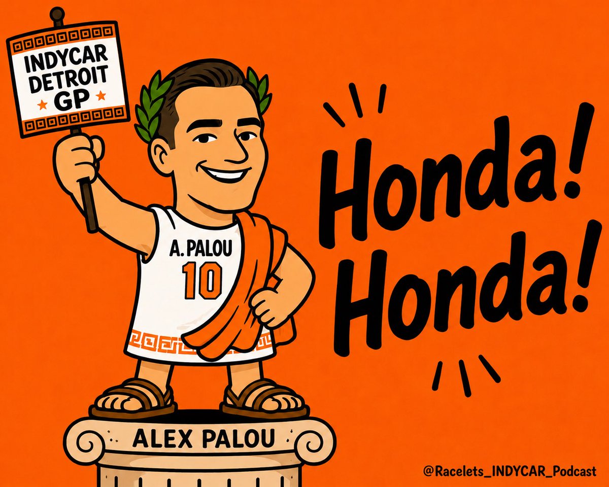 RaceletsPodcast's tweet photo. From Pole to Podium, @AlexPalou takes the @IndyCar #DetroitGP.
#HondaHonda #AlexPalou #IndyCar
@CGRTeams https://t.co/YauanCcHD9
