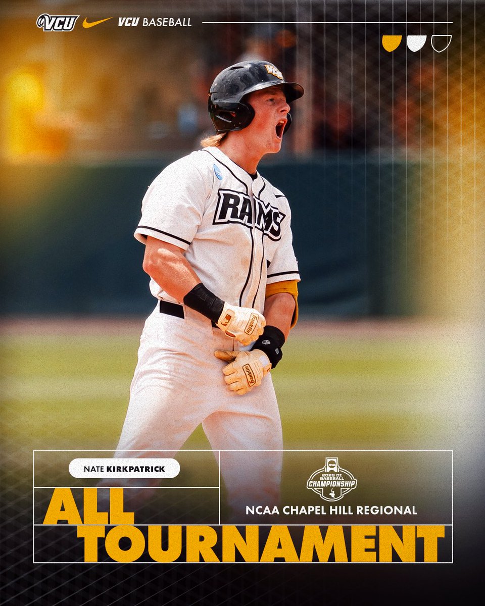 VCUBaseball's tweet photo. Nate Kirkpatrick &amp; Eli Holbert have been named to the Chapel Hill Regional All-Tournament Team👏

@2NKirkpatrick | @HolbertEli | #LetsGoVCU https://t.co/JcJEUqvuwi