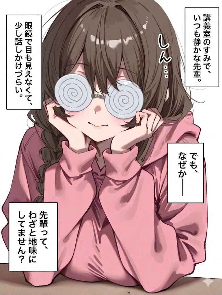 xeno_index11's tweet photo. 講義室のすみで静かな先輩の裏の顔は……(1/2) https://t.co/d2UfTiKBD4