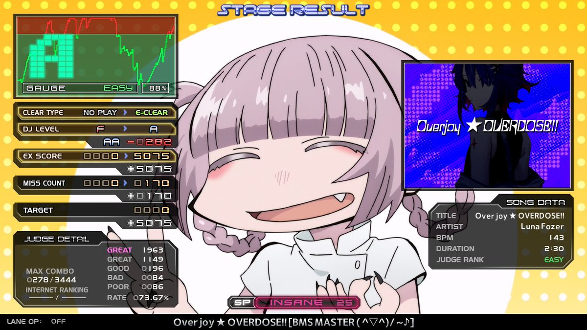 29niratama's tweet photo. CLEAR
✡24
Schwacher-アンチテーゼ-Aussenseiter [Wahrheit]

EASY
✡25
OBSCURITY [poisonous]
Overjoy ★ OVERDOSE!! [BMS MASTER ( ^▽^)/ ~♪]
st8
Dstorv [Other] https://t.co/IxQnHzVIml