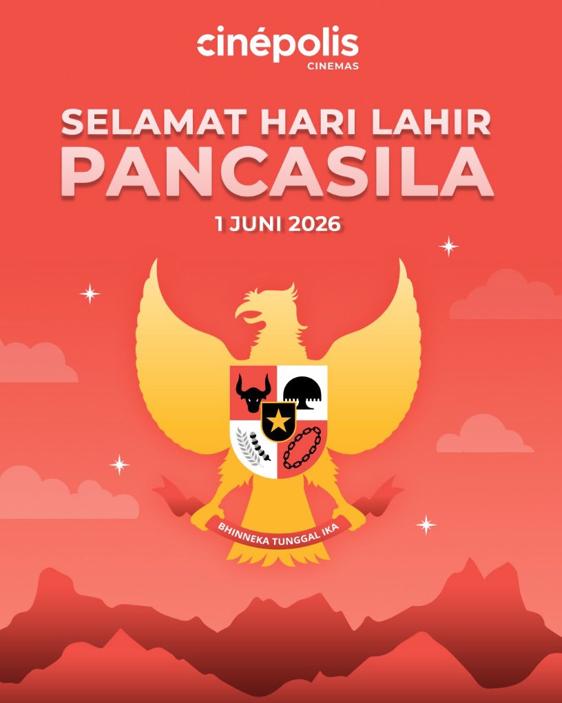 cinepolisID's tweet photo. Selamat Hari Lahir Pancasila. 🇮🇩

Mari terus menjaga nilai persatuan, toleransi, dan kebersamaan dalam setiap langkah kita.

#PancasilaDay #CinepolisID https://t.co/gk3oUFmWoI