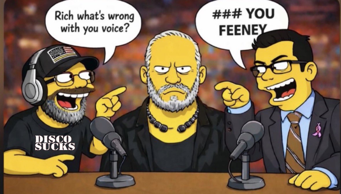 TwoManPowerTrip's tweet photo. Look at the not so subtle dig at @TheRealDisco by Feeney while on @theraveneffect podcast @TheCCNetwork1 https://t.co/goz6VET7IS