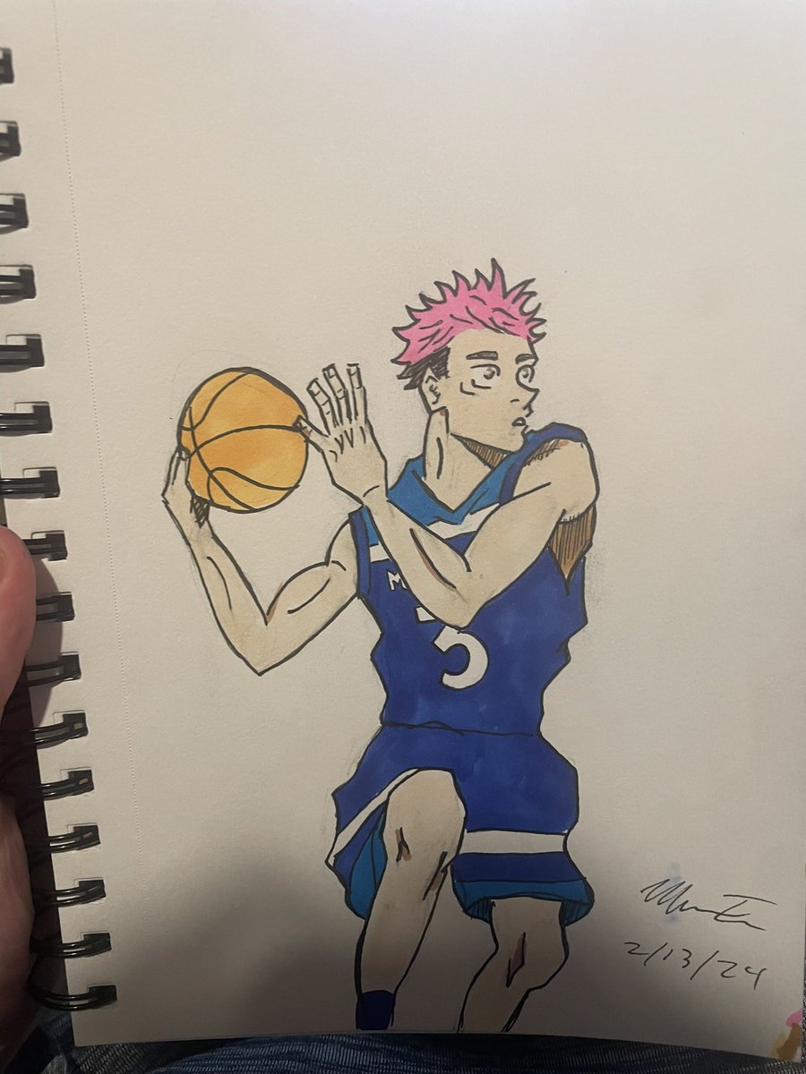 22MIK3Y's tweet photo. Going through my camera roll and came across Yuji in a Jaden McDaniels jersey #WolvesBack https://t.co/hSrWzIJXeb