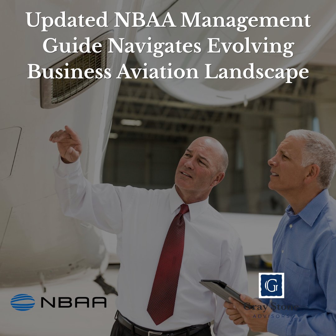 RScarCo's tweet photo. Business Aviation is evolving. Here’s how to keep up.

NBAA’s newly updated Management Guide is a timely reminder that business aviation is constantly evolving—and that strong leadership matters more than ever. The guide offers practical direction for flight departments navigating new challenges, emerging technology, and higher expectations across the industry.

At Gray Stone Advisors, we see this as part of the same conversation we’ve been having with @NBAA for years: how to elevate business aviation through smarter strategy, stronger operations, and clearer communication of value. Gray Stone Advisors has long worked closely with NBAA, and that shared commitment to advancing the industry is reflected in both the NBAA Management Guide and the work we do every day.

You can review the details here: https://t.co/d1qK1WOUUH

🔘 Gray Stone Advisors is a business aviation consulting firm available to work with you, one-on-one. +1 (865) 357-5077 🔘

#BusinessAviation #NBAA #AviationLeadership #FlightDepartment #PrivateAviation