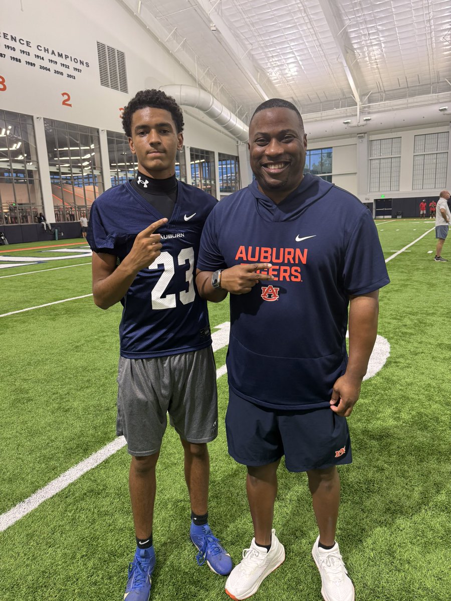 tre_larry11's tweet photo. Had an amazing camp at @AuburnFootball today. Went 3/3 at corner. thanks for talking to me @COACHTONYROZIER and @JerisMcIntyre and growing our connection!

@CoachEgan71 
@_CoachJDavis_ 
@SuncoastPreps 
@PrepRedzoneFL https://t.co/hsSfaUHZVV