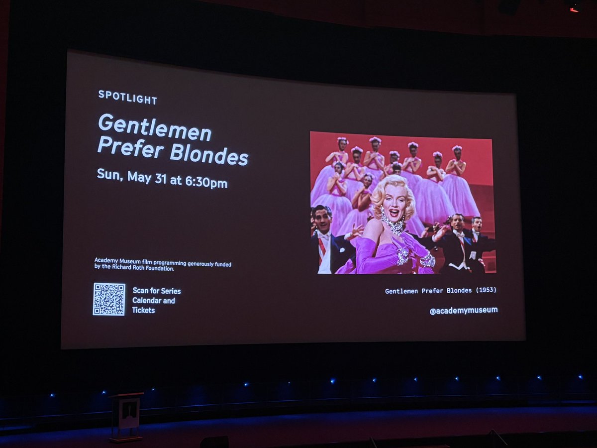 MHawk9955's tweet photo. Continuing the Marilyn celebration with a screening of a favorite of mine &amp; many others, Gentlemen Prefer Blondes at the Academy Museum! 💎 https://t.co/ZoY8vfc1pX