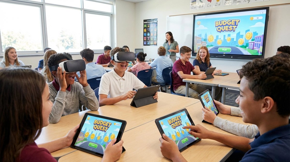 MoneySmartGame's tweet photo. Most people think learning about money is boring… until they see how game-based tools like Money Smarts are changing the classroom for good. Level up your financial future: one play at a time! #EdTech #FutureOfLearning #FinancialLiteracy https://t.co/eZFpZgBy9y