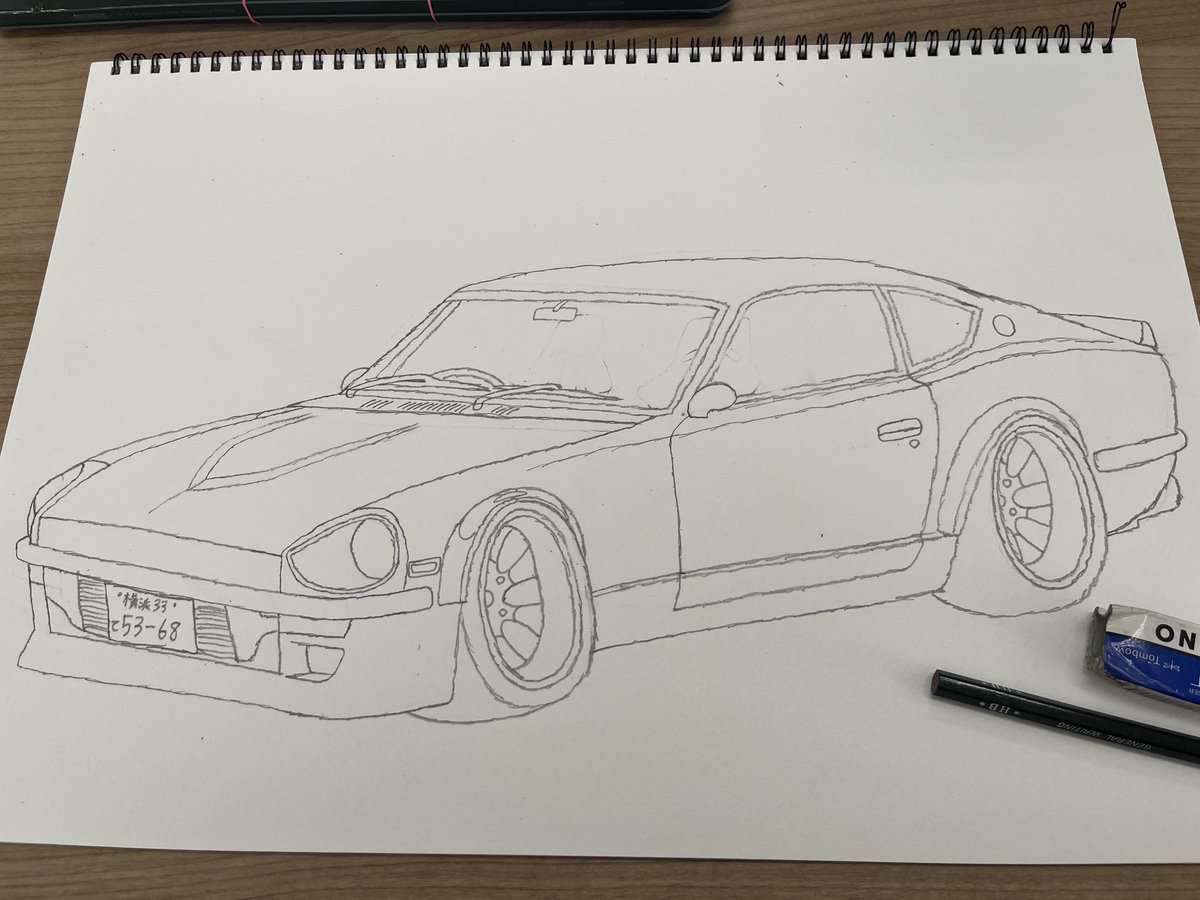 Ashart0316's tweet photo. 湾岸の悪魔のZの線画を描き終えた!
#CarArt #CarDrawing #PencilArt https://t.co/7kFFSdazvD