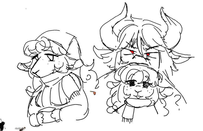 BasilSheepy's tweet photo. today's drawspace doodles (featuring @99Deathrites characters) https://t.co/seEeDhP4sc