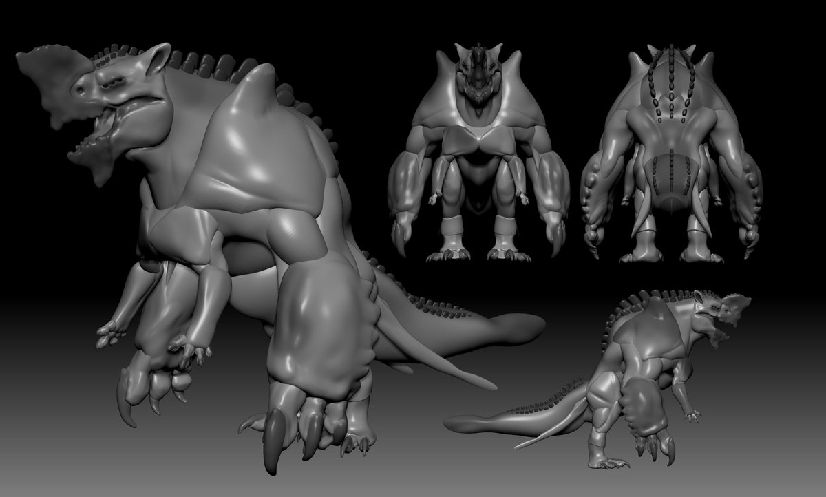 NitrionDinner's tweet photo. I finally finished blocking him.

#3DModeling #ZBrush #CreatureDesign #GameDev #MonsterDesign https://t.co/wzRlbgdkOv