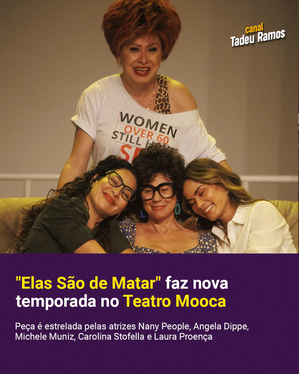 tadeu_ramos's tweet photo. Abordando o universo feminino, com temas como etarismo, sexualidade, relacionamentos amorosos e amizade de forma leve e provocadora,espetáculo engata temporada a partir de junho.

https://t.co/gXYY8Ie1rH https://t.co/aeskbf3ja9