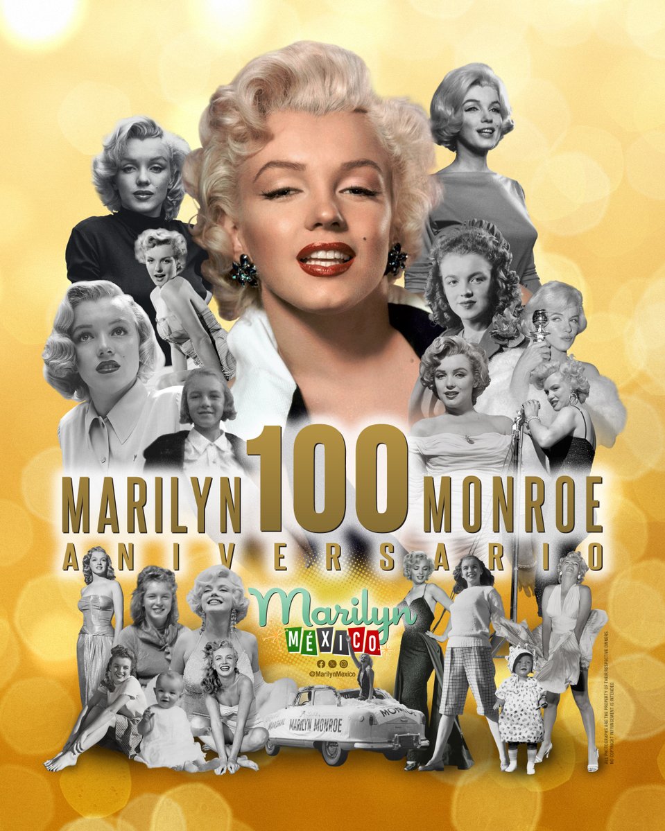 MarilynMexico's tweet photo. 100 años del nacimiento de la eterna Marilyn Monroe
Hace un siglo, el mundo recibió el regalo de una mujer excepcional. Hoy celebramos su vida y su extraordinario legado, admirando no solo su deslumbrante belleza y magnetismo, sino también su innegable talento como actriz. Su esencia sigue viva, recordándonos el poder del arte y la verdadera magia del cine.
Hasta el día de hoy, nadie ha logrado adueñarse de la gran pantalla ni conmover tantos corazones como Marilyn Monroe. A cien años de su llegada al mundo, su luz continúa brillando con intacta intensidad, cautivando a las nuevas generaciones y, sin duda alguna, a las que están por venir.
¡Gracias, siempre recordada Norma Jeane! ¡Gracias, siempre amada Marilyn Monroe! ¡Feliz primer siglo de eternidad!