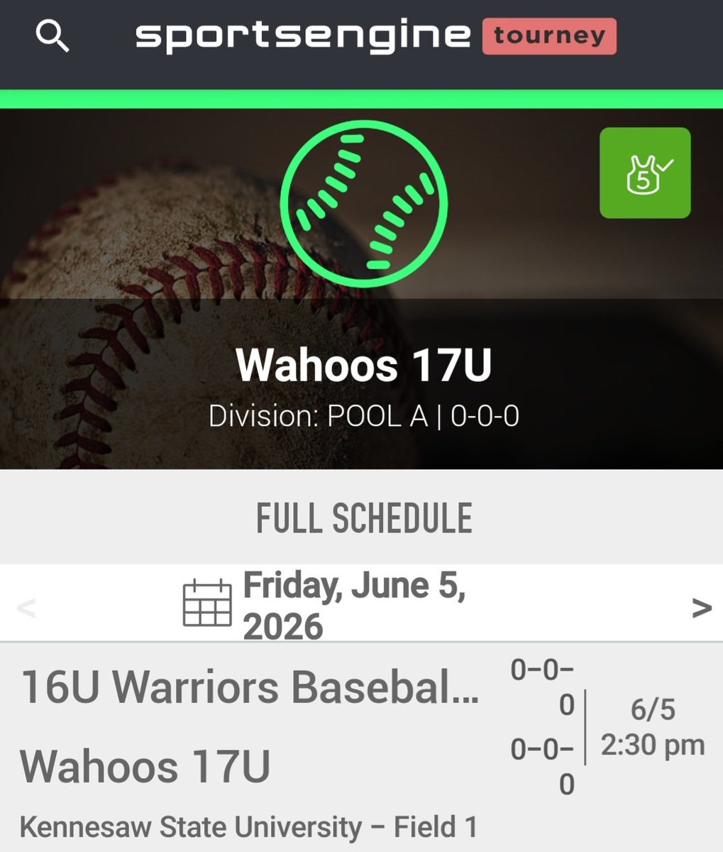 adrshaffer_11's tweet photo. Tournament Schedule this weekend @WahoosGA @USAPrime_SE all games played @KSUOwlsBaseball - Field 1  
I'm dual enrolled at KSU for my senior year, I'm excited to play here this weekend!
@YHCBaseball 
@CSUCougarsBSB 
@GHCBaseball
@AUG_Baseball https://t.co/NL3N1fCdmr