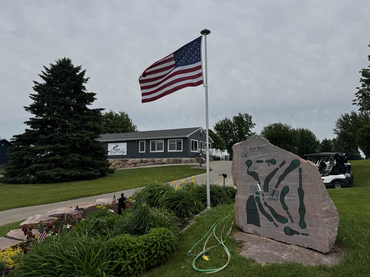 CooperShow's tweet photo. Sometimes you need to go back to where it all began. Traveled to my hometown course, River Ridge in Garretson, SD with Wyatt for two fun 9 hole rounds. Small rural 9 hole courses are underrated. Kid played well. (First course I ever played and I worked there 2 years in HS.) https://t.co/YwKa5SaOnV