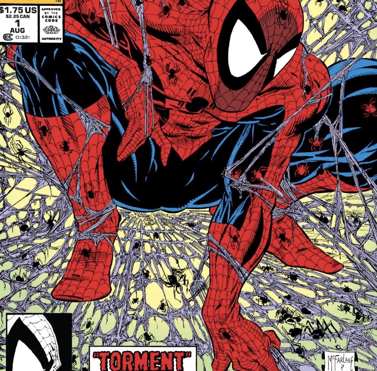 delightfulcomic's tweet photo. #SpiderManSunday 🕸️
.
Comic: Spider-Man Vol 1 1 (1990)
🎨 Todd McFarlane @Todd_McFarlane
Published By: Marvel Comics
@MarvelComicsHQ
.
#Spidey #ToddMcFarlane #Marvel #ComicArt https://t.co/ouwlGUHUMp