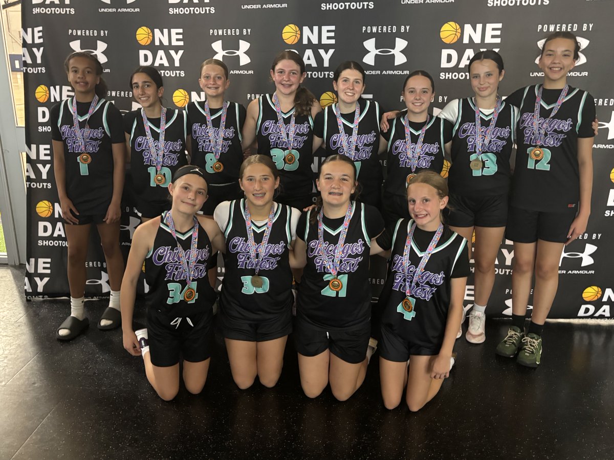 OneDayShootouts's tweet photo. 🏆Congrats to Chicago’s Finest, 8th Girls Champion at today's One Day Spring Finale .
☀️NEXT (June 6-7) One Day Summer Tip-Off
(2-3 games).  
https://t.co/voqG6sqLV5 https://t.co/igmhYECqlp