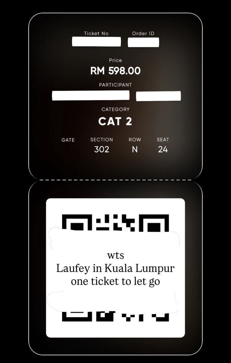 lickquorice's tweet photo. (LAST CALL) WTS Laufey in KL ONE CAT 2 Section 302 ticket to let go!
📍Venue: Axiata Arena Kuala Lumpur
📍Date: 02/06/2026
📍Price: RM652 (ori price including booking charges)

willing to nego to let go!

#LaufeyinMY #LaufeyinKL #AMatterOfTime https://t.co/gY7gGnqPws