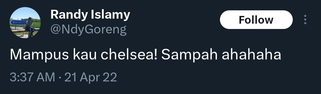 _ivsc's tweet photo. @NdyGoreng @_BangFu "Losers banter on social media"

This you? So you're the loser then? https://t.co/ZRFxcTpc6x