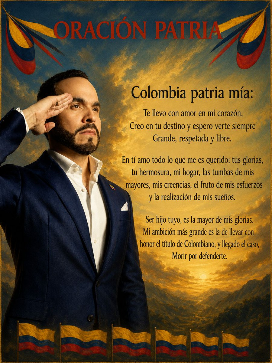NotivisionPLUS's tweet photo. La Oración a la Patria, objeto del discurso de Abelardo de la Espriella, luego de la jornada electoral.

Consigna que como Colombianos debemos atender. https://t.co/x7ardUPv2w