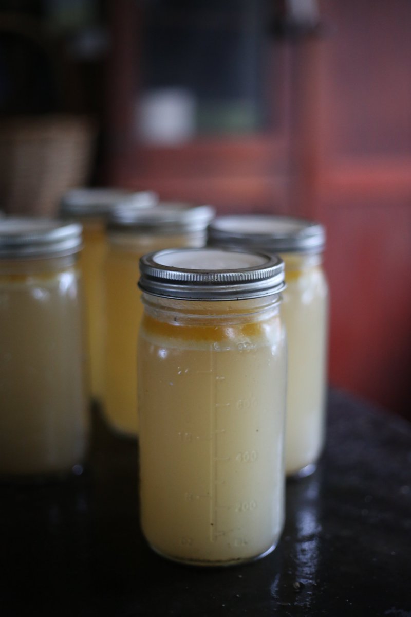 katedownham's tweet photo. Beef bone broth ready for pressure canning.

The main reason I got a pressure canner was to have bone broth on hand all the time and it has not disappointed. https://t.co/pfOLIRBtZv