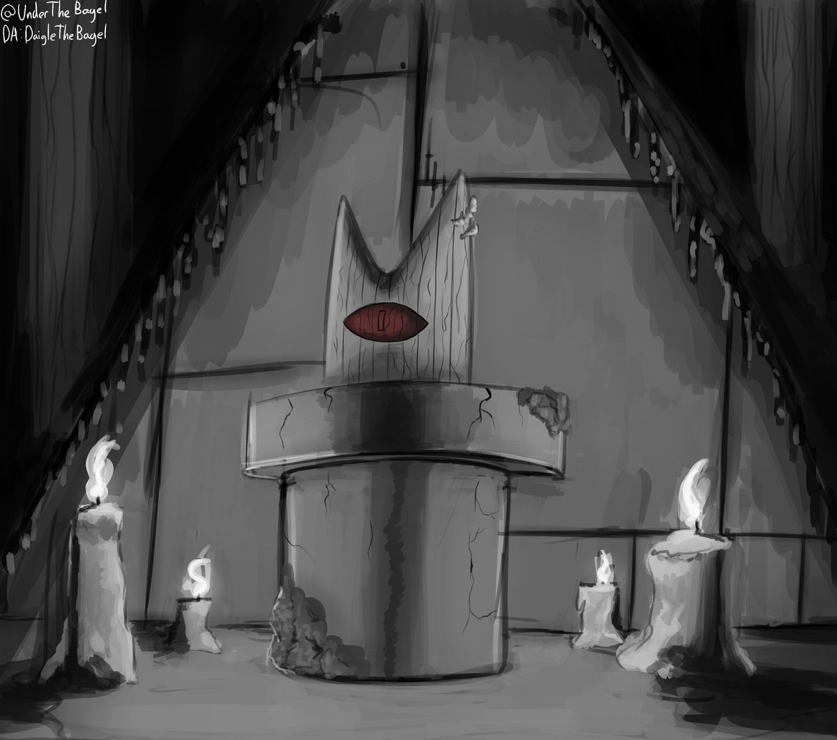 UnderTheBagel's tweet photo. The Crown Shrine. #Art #SFW #CultOfTheLamb (https://t.co/c1vNrlZiDz) https://t.co/Ce0kGr3bL1
