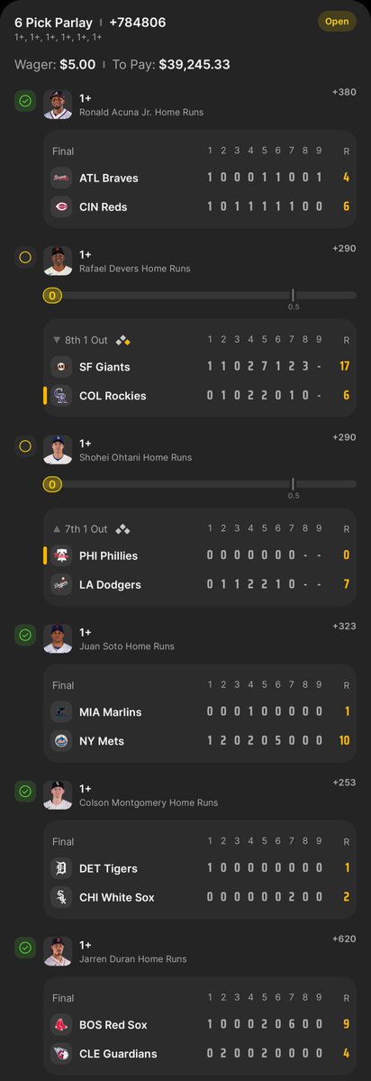 Mandrew90's tweet photo. @HomeRunPredict I had hope. Wasn't enough 😭 https://t.co/2NkLFdZjmJ