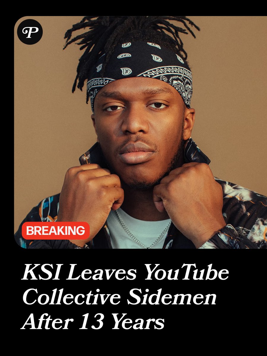 thepublishpress's tweet photo. .@KSI announced that he is leaving @Sidemen.

“The truth is nothing bad has happened—this decision is completely my own. Over the last few years I’ve felt myself being pulled in a lot of directions than ever before," KSI said. https://t.co/8GdiUtP0Wi